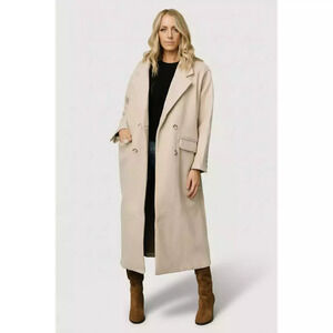 NWT- Baltic Born Anderson Double Breasted Coat | Natural Size M/L